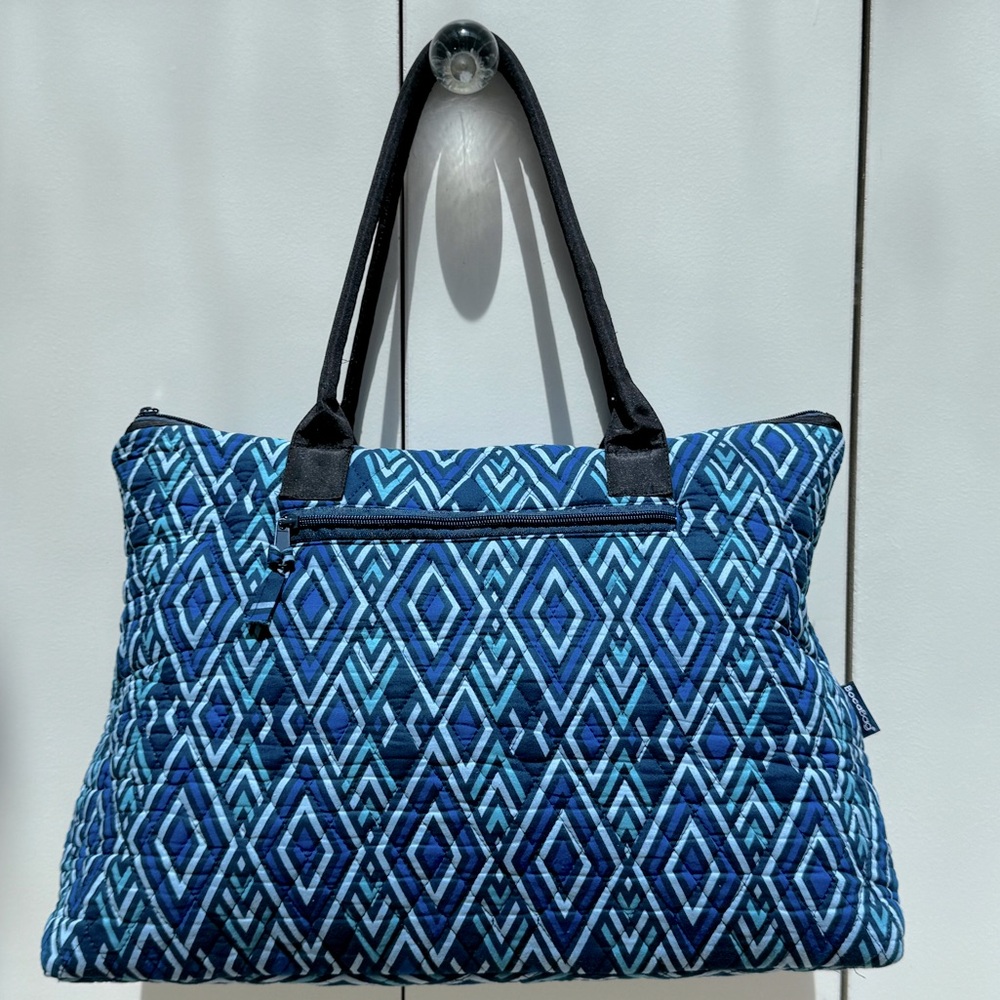 Bocabag Travel Bag Quilted Large Top Zip Tote Diamond Pattern